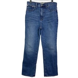 Madewell Slim Demi Boot Cut Jeans High Rise Medium Wash Size 28/6 Classic Preppy